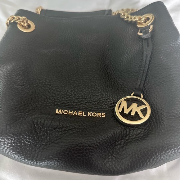 Michael Kors Black mini Shoulder Bag with Gold Accents - Picture 7 of 11